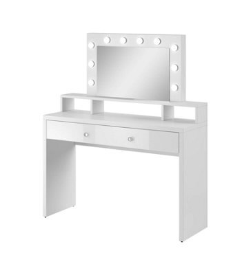 Arte Aria Contemporary Dressing Table 1 Drawer Mirror With Led White (H)1360mm (W)1200mm (D)400mm - image 1
