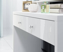 Arte Aria Contemporary Dressing Table 1 Drawer Mirror With Led White (H)1360mm (W)1200mm (D)400mm - thumbnail 5