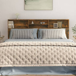Vidaxl Headboard Cabinet Smoked Oak 200X19X103.5 Cm Headboard Cabinets - thumbnail 5