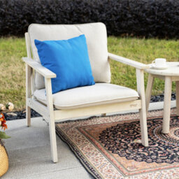 Abrihome Solid Wood 2-Seater Bistro Set, 2 Armchairs & Round Side Table With Cushions, Ideal For Patio, Balcony & Living Room - thumbnail 6