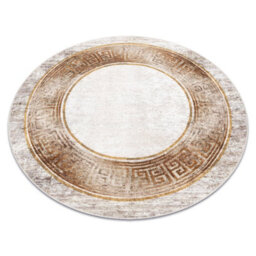 RugsX Miro 51236.807 Circle Washing Carpet Marble, Greek Anti-Slip - Beige /  Circle 200 Cm - thumbnail 4