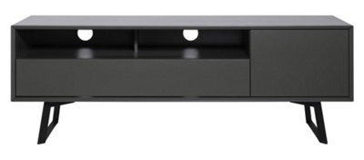 Alphason Carbon Tv-Stand With 1 Flap And 1 Door Grey - image 1