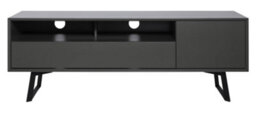 Alphason Carbon Tv-Stand With 1 Flap And 1 Door Grey - thumbnail 1