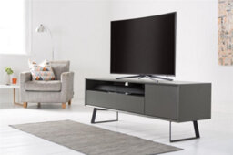 Alphason Carbon Tv-Stand With 1 Flap And 1 Door Grey - thumbnail 4