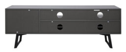 Alphason Carbon Tv-Stand With 1 Flap And 1 Door Grey - thumbnail 3