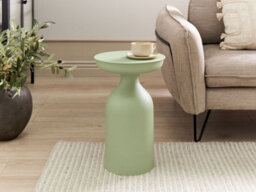 Beliani Side Table Tenjo Metal Light Green - thumbnail 2