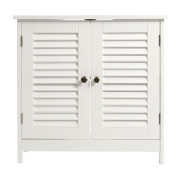 Living And Home Bathroom Storage Under Sink Cabinet White Wooden Bathroom Vanity Unit Without Basin - thumbnail 3