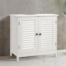Living And Home Bathroom Storage Under Sink Cabinet White Wooden Bathroom Vanity Unit Without Basin
