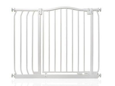Safetots Curved Top Safety Gate, 89Cm - 98Cm, Matt White, Pressure Fit Stair Gate - image 1