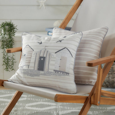 Fusion Beach Huts Outdoor/indoor Water & Uv Resistant Filled Cushion - image 1