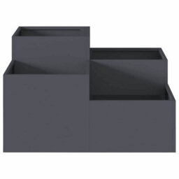 Berkfield Garden Planter Anthracite 100 X 100 X 48 Cm Steel - thumbnail 7