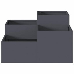 Berkfield Garden Planter Anthracite 100 X 100 X 48 Cm Steel - thumbnail 6