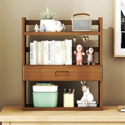 Living And Home Brown Three-Tier Bamboo Tabletop With Drawers 50Cm(W) X 20Cm(D) X 65Cm(H) - thumbnail 1