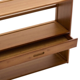 Living And Home Brown Three-Tier Bamboo Tabletop With Drawers 50Cm(W) X 20Cm(D) X 65Cm(H) - thumbnail 6