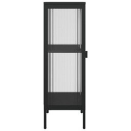 Berkfield Modern Sideboard Black 40X35X105 Cm Glass And Steel - thumbnail 7