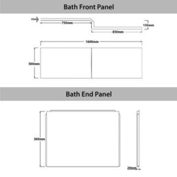Royal Bathrooms Qubix 1600 X 850mm Acrylic Left Hand L-Shaped Shower Bathtub With Front, End Panel & Brushed Brass Towel Rail Screen - thumbnail 8