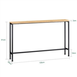 Sobuy Fsb19-L-E,console Table Wood Hall Sofa Side End Table Living Room Furniture,brown,w120Xd20Xh80 - thumbnail 3