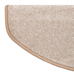 Floordirekt Sundae Self Adhesive Edged Soft High Pile Stair Tread Mat For Indoor Stairs Semicircular Beige 23.5 X 65 Cm - thumbnail 3