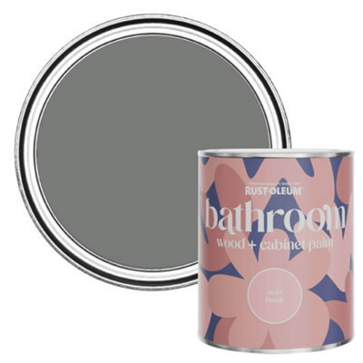 Rust-Oleum Torch Grey Matt Bathroom Wood & Cabinet Paint 750Ml - image 1