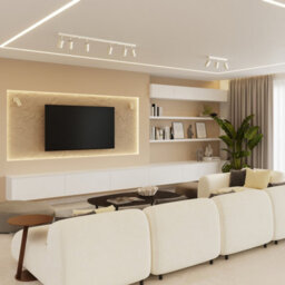 Luminosa Lighting Luminosa Lagos Modern Wall Lampwall Lamp Ring Beige - thumbnail 9