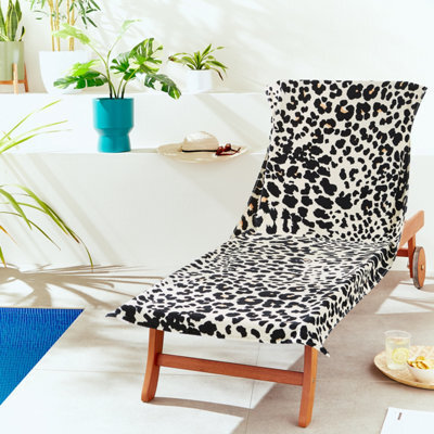 Catherine Lansfield Leopard Natural Beach Towel Lounger 76X200Cm - image 1