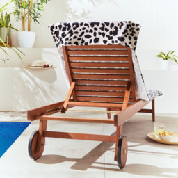 Catherine Lansfield Leopard Natural Beach Towel Lounger 76X200Cm - thumbnail 2