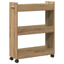 Walplus Cabinet With Wheel Artisan Oak 60 X 22 X 79 Cm Engineered Wood - thumbnail 2