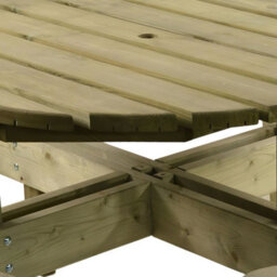 Leisurebench Aberdeen 8 Seat Round Heavy Duty Picnic Table 215Cm - Green Pine - thumbnail 2