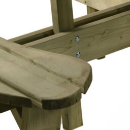 Leisurebench Aberdeen 8 Seat Round Heavy Duty Picnic Table 215Cm - Green Pine - thumbnail 3