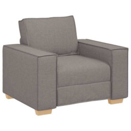 Vidaxl Sofa Set With Cushion 3 Pcs Taupe 220 X 78 X 84 Cm Fabric - thumbnail 4