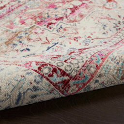 Red Ivory Luxurious Traditional Persian Easy To Clean Bordered Floral Rug For Dining Room -61 X 173Cm (Runner) - thumbnail 6