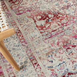 Red Ivory Luxurious Traditional Persian Easy To Clean Bordered Floral Rug For Dining Room -61 X 173Cm (Runner) - thumbnail 3