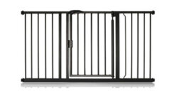 Bettacare Auto Close Stair Gate, 139.8Cm - 146.8Cm, Matt Black, Pressure Fit Safety Gate, Baby Gate - thumbnail 1
