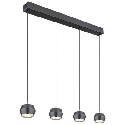 Luminosa Lighting Luminosa Marthy Bar Pendant Ceiling Light Grey Matt 4X Led 3000K - image 1