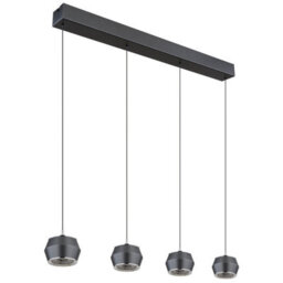 Luminosa Lighting Luminosa Marthy Bar Pendant Ceiling Light Grey Matt 4X Led 3000K - thumbnail 2