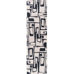 The Rugs Loft Navy And Ivory Abstract Geometric Living Room Area Rug And Runners Soft Pile - thumbnail 9