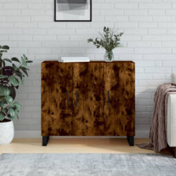 Berkfield Sideboard Smoked Oak 90X34X80 Cm Engineered Wood - thumbnail 1