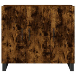 Berkfield Sideboard Smoked Oak 90X34X80 Cm Engineered Wood - thumbnail 6