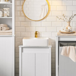 Sobuy Bzr101-W, Bathroom Storage Cabinet Under Sink Cabinet Sink Cabinet With Doors &adjustable Shelf & Pipe Cover - thumbnail 5