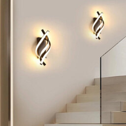 Led Wall Lights Indoor Wall Lamp 3000K 22W Black Creative Scones Bedroom Hallway - thumbnail 8