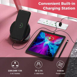 Costway L-Shaped Gaming Desk Small Computer Desk W/ Monitor Shelf & Outlets - thumbnail 5