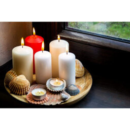 SolaDirect Pillar Candles, Pack Of 2, Unscented, Long Burning Time, 10 X 5 Cm / 4 X 2 In (Silver, Metallic) - thumbnail 5
