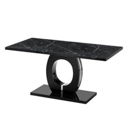 Furniture in Fashion Halo Milano Effect Gloss Dining Table 6 Demi Z White Chairs - thumbnail 2