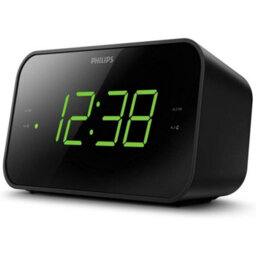 Philips Tar3306 Black Wake-Up Alarm Clock Fm Radio Includes Free Gift - thumbnail 2