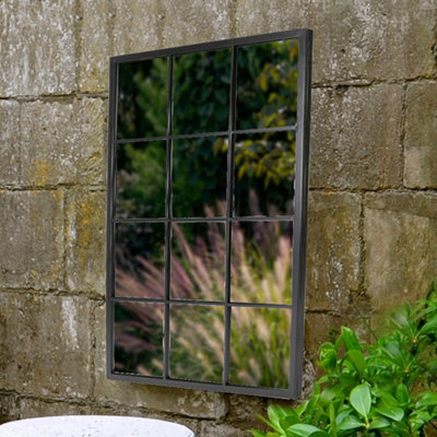 Dibor Classic Iron Decorative Wall Mounted Outdoor Garden Mirror Framed Window Mirror H120Cm X W80Cm - image 1