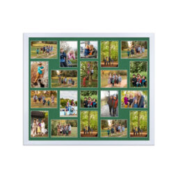 AK Frames 80X70Cm White Classic Multi Photo Frame With Emerald Mount - Holds 20 Apertures (18X) 6X4, (2X) 4X4 Photos - thumbnail 1