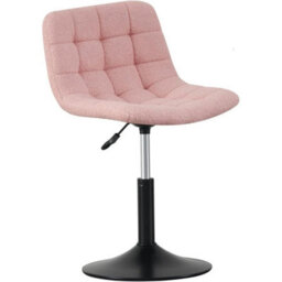 Pink Soft Fabric Dressing Table Chair - thumbnail 1