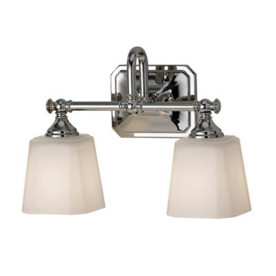 Luminosa Lighting Luminosa Concord 2 Light Bathroom Over Mirror Light Polished Chrome Ip44, G9