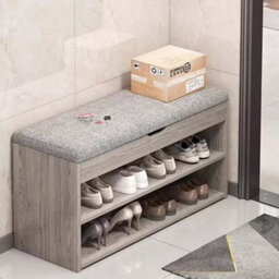 Shoe Bench Shoe Storage Rack Cabinet Organiser With Cushion Padded Seat - thumbnail 4