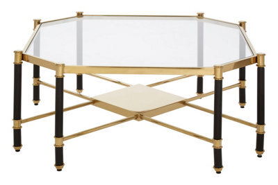 Orsina Allessi Gold Metal And  Side Table With Black Legs - image 1